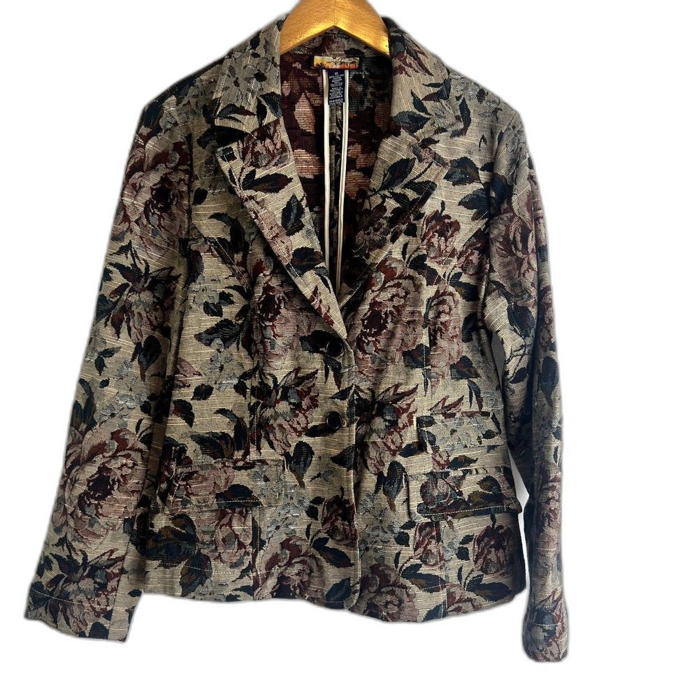 Havana Jack's Cafe‎ Floral 2 Button Blazer Size 12